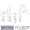 Bristan Casino Cascade 3 Hole Bath Filler Dimensions